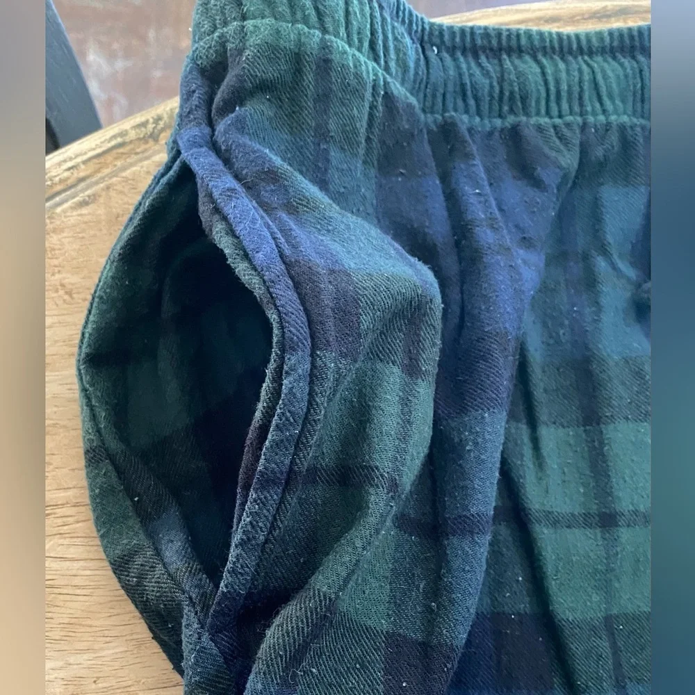 Polo‎ Ralph Lauren Men’s Sz L Green/Navy Plaid Flannel Loungewear Pant
